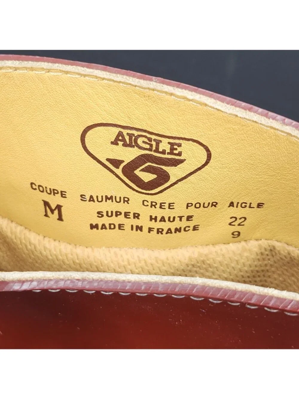 Aigle Saumur Super Haute Riding Boots FR 38 US 6.5 Waterproof Equestrian Rubber